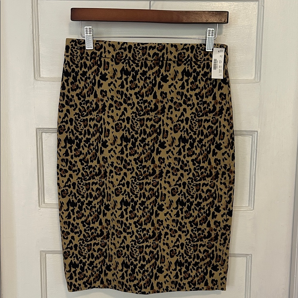 J. Crew Animal Print Pencil Skirt